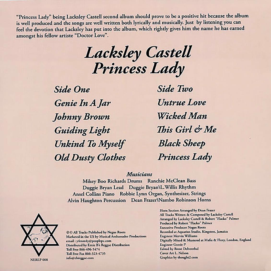 【J22179】Lacksley Castell / Princess Lady Lacksley Castell – Princess Lady – Vinyl (Red Label, LP