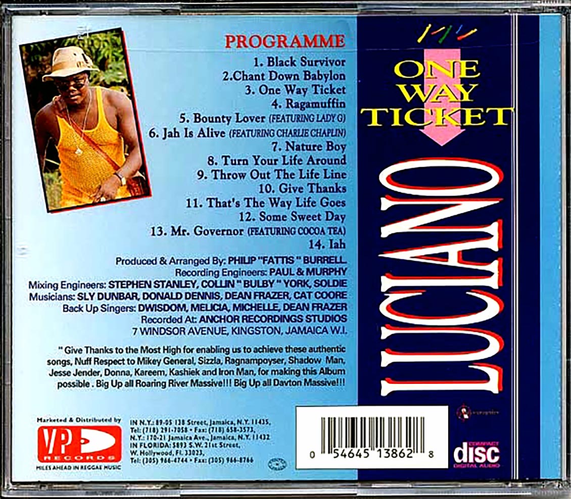 CD Luciano - One Way Ticket 54645138628| eBay