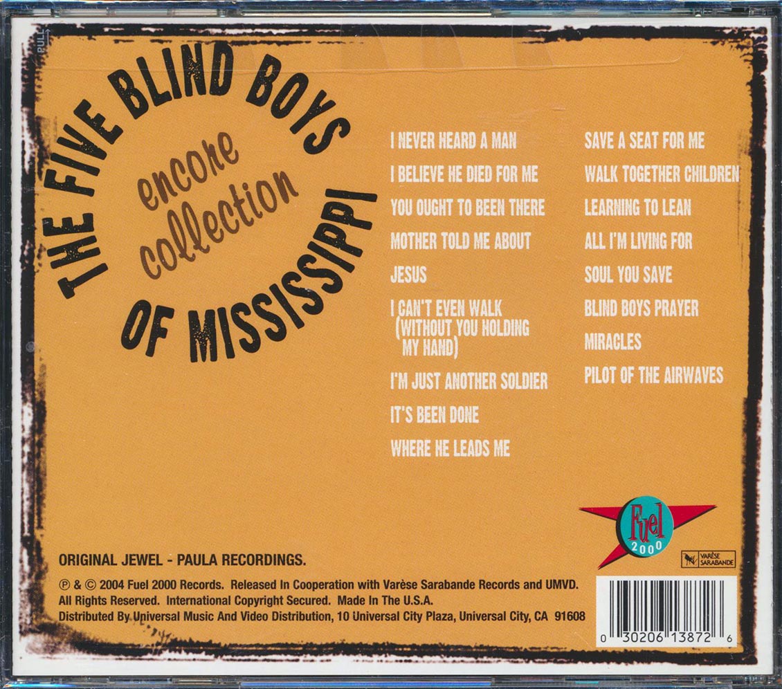 CD The Five Blind Boys Of Mississippi - Encore Collection