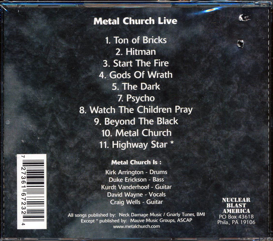 SEALED NEW CD Metal Church - Live 727361672324 | eBay