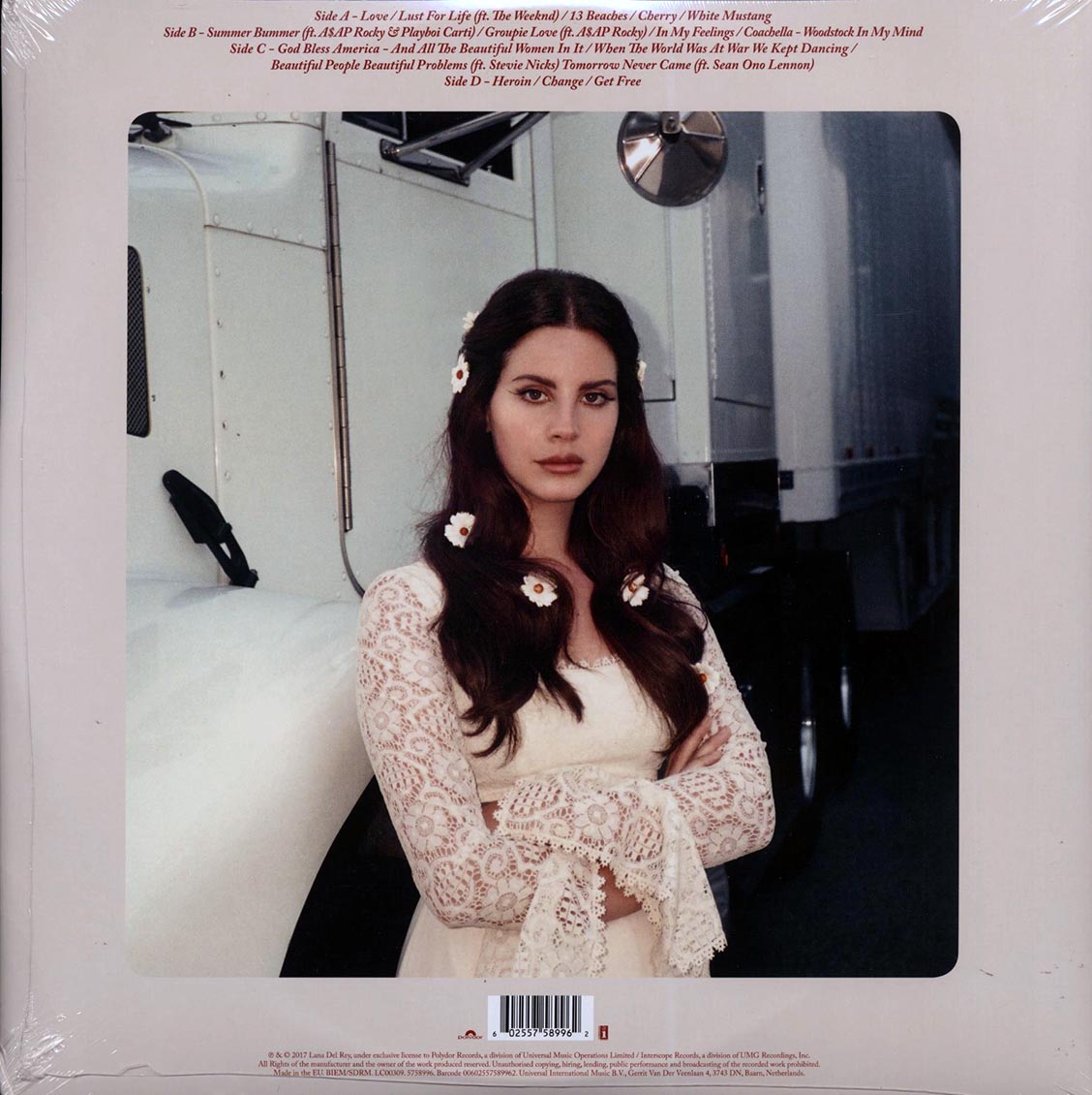 Lana Del Rey Lust For Life White Mesh Windbreaker Large