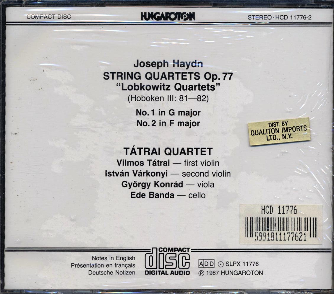 【中古】 Haydn： Recital TeresaBerganza ,Leppard CD Joseph Haydn - Lobkowitz Quartets Op 77; Tatrai Quartet