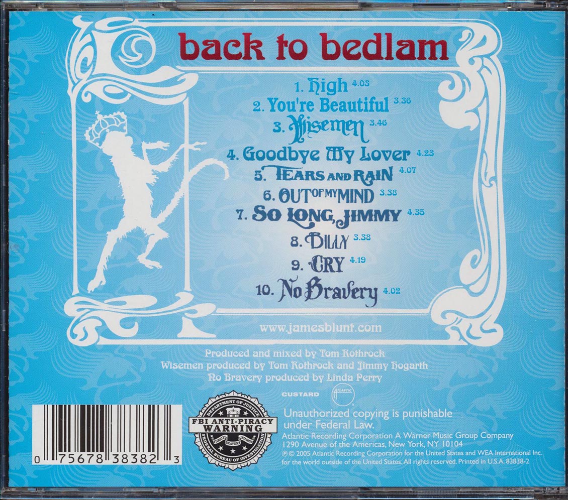 CD James Blunt - Back To Bedlam 75678383823| eBay
